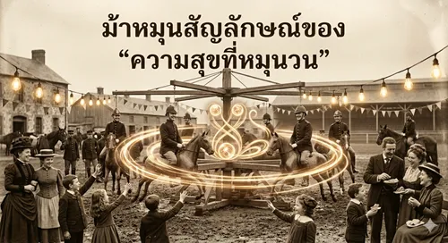 ม้าหมุนสัญญลักษณ์ความสุขที่หมุนวน