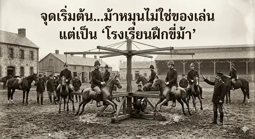 ม้าหมุนเริ่มต้นจากโรงเรียนสอนขี่ม้า